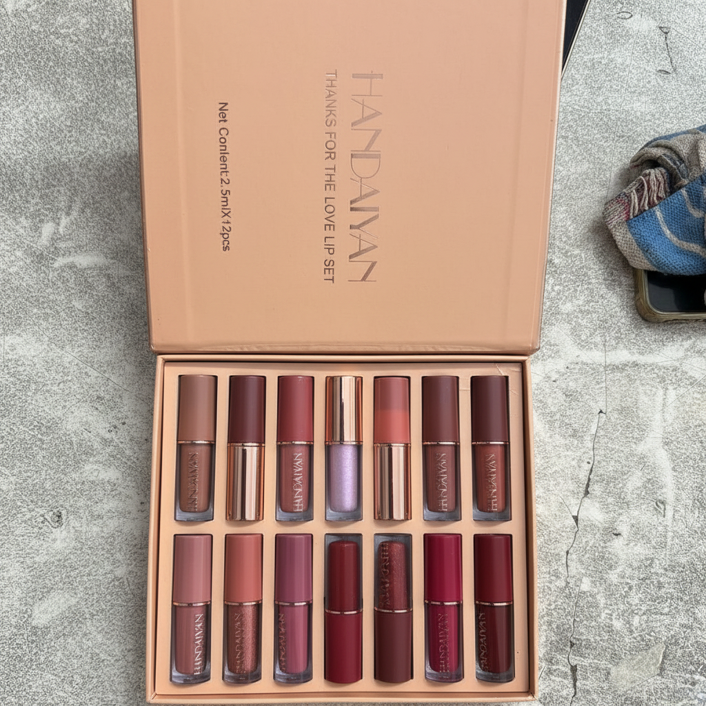 Velvet Matte Liquid Lipstick Set 12Pcs