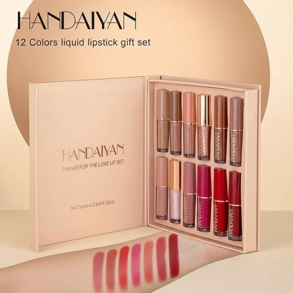 Velvet Matte Liquid Lipstick Set 12Pcs